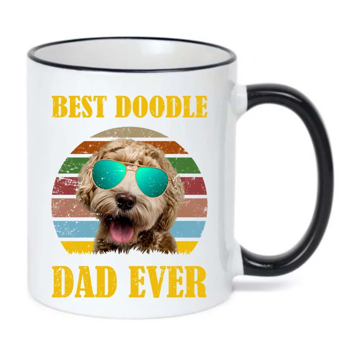 Best Doodle Dad Ever Black Color Changing Mug