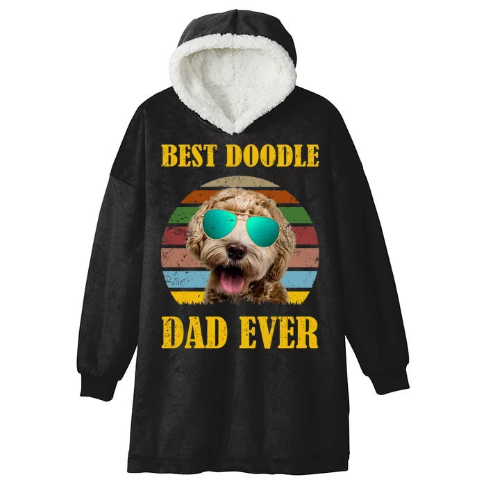 Best Doodle Dad Ever Hooded Wearable Blanket