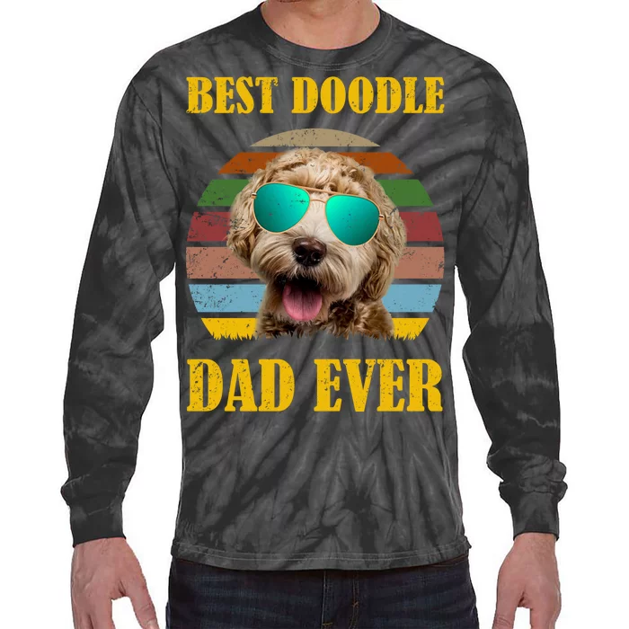 Best Doodle Dad Ever Tie-Dye Long Sleeve Shirt