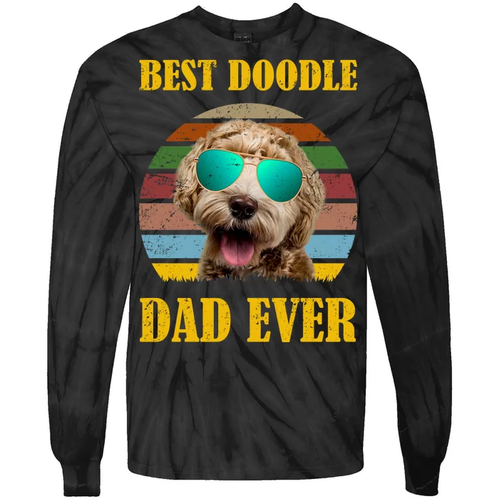 Best Doodle Dad Ever Tie-Dye Long Sleeve Shirt