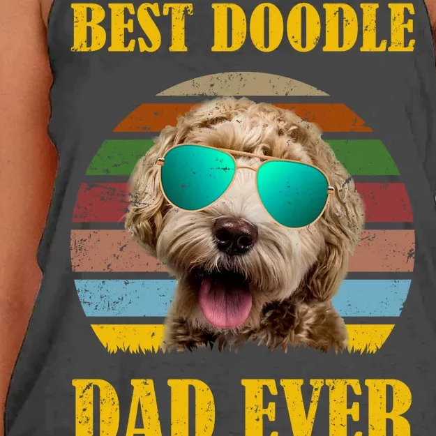 Best Doodle Dad Ever Women's Knotted Racerback Tank