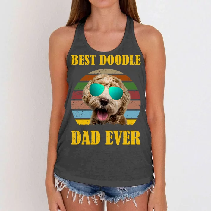 Best Doodle Dad Ever Women's Knotted Racerback Tank