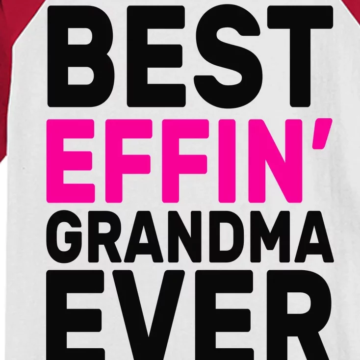 Best Effin Grandma Ever Kids Colorblock Raglan Jersey