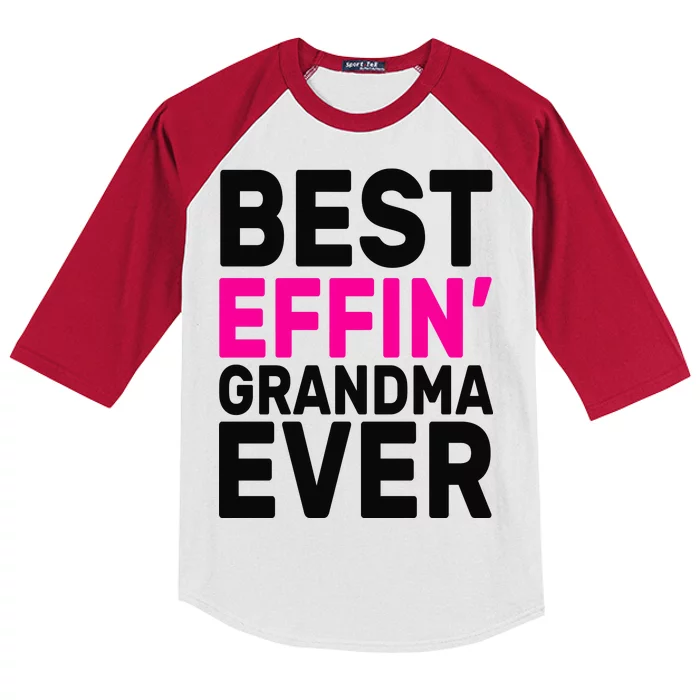 Best Effin Grandma Ever Kids Colorblock Raglan Jersey