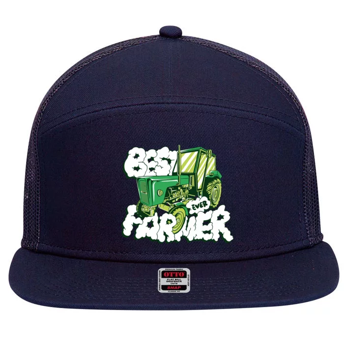 Best Farmer Ever 7 Panel Mesh Trucker Snapback Hat