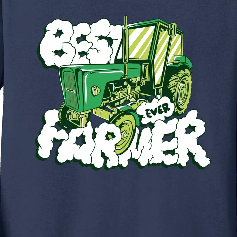 Best Farmer Ever Kids Long Sleeve Shirt