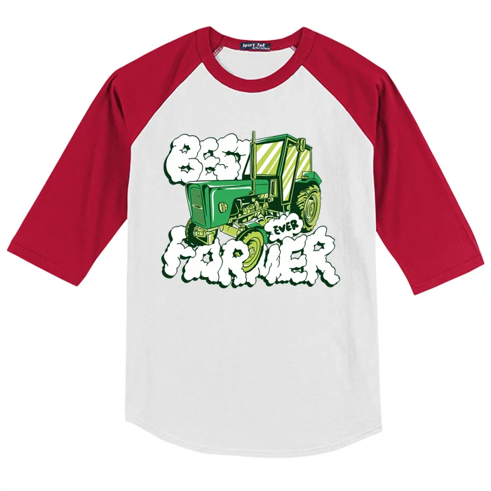 Best Farmer Ever Kids Colorblock Raglan Jersey