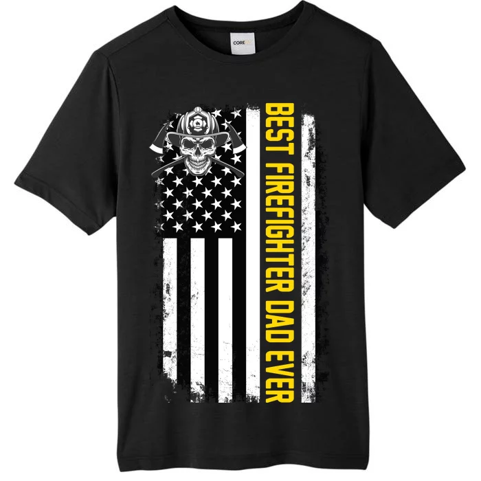 Best Firefighter Dad Ever Flag ChromaSoft Performance T-Shirt