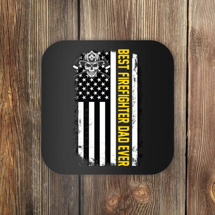 Best Firefighter Dad Ever Flag Coaster