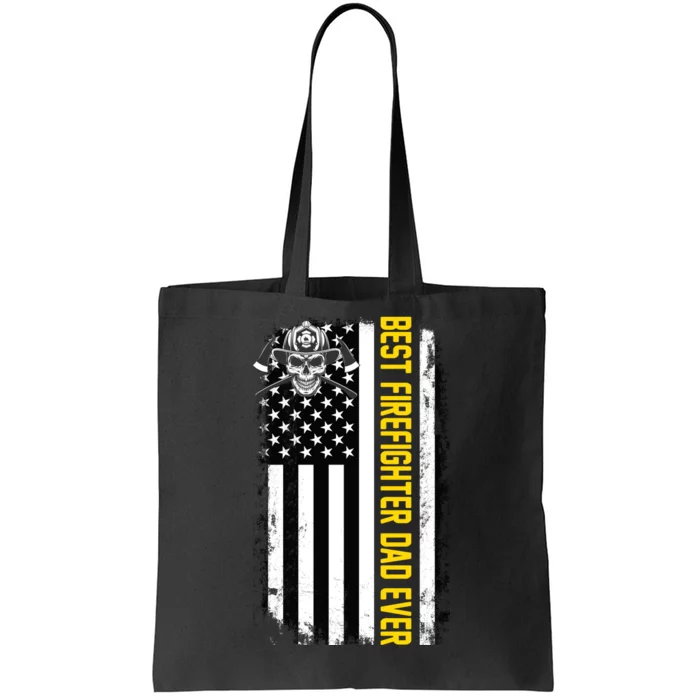 Best Firefighter Dad Ever Flag Tote Bag