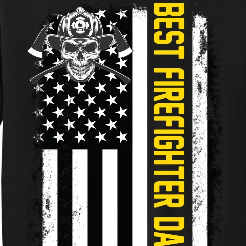 Best Firefighter Dad Ever Flag Tall Sweatshirt