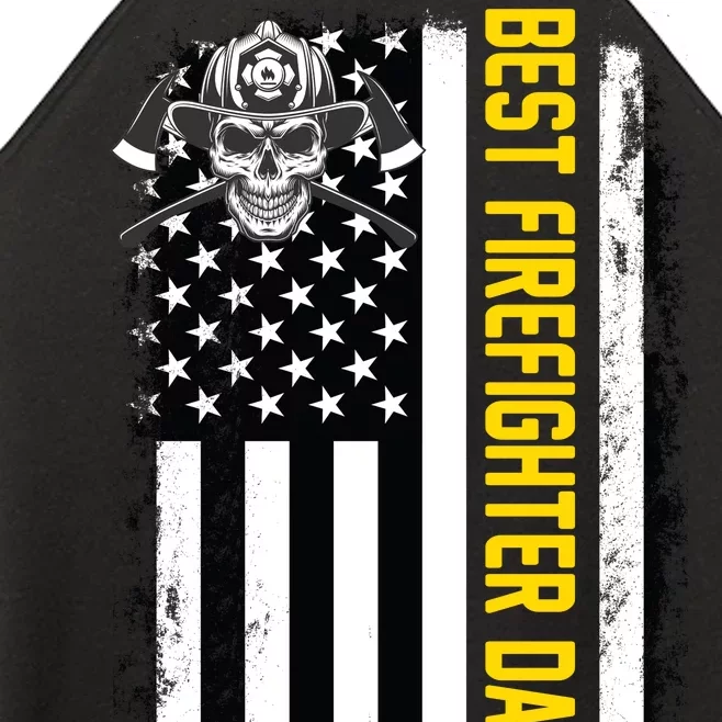 Best Firefighter Dad Ever Flag Women’s Perfect Tri Rocker Tank