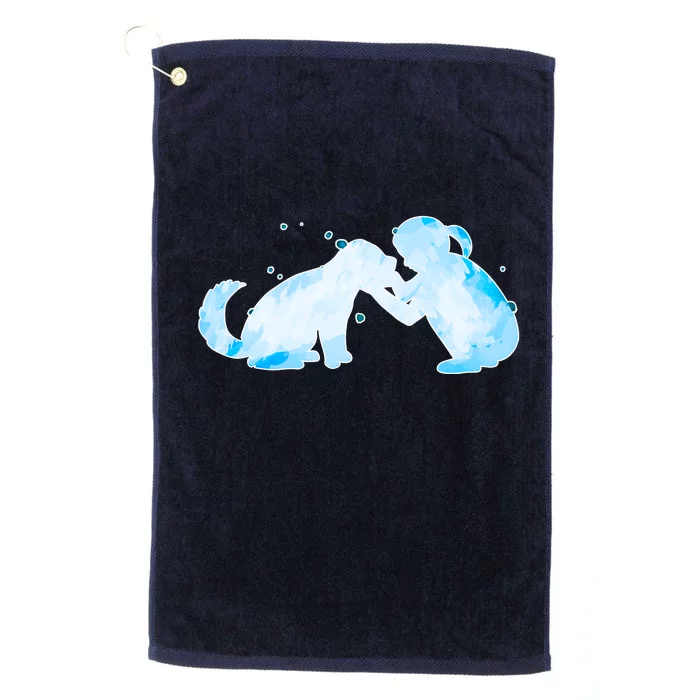 Best Friends Child With Dog Platinum Collection Golf Towel