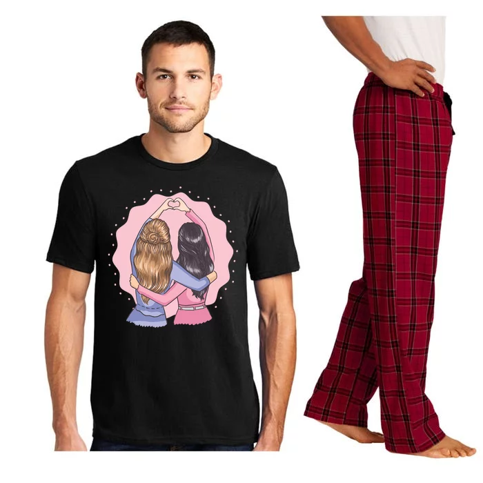 Best Friends Heart Pajama Set