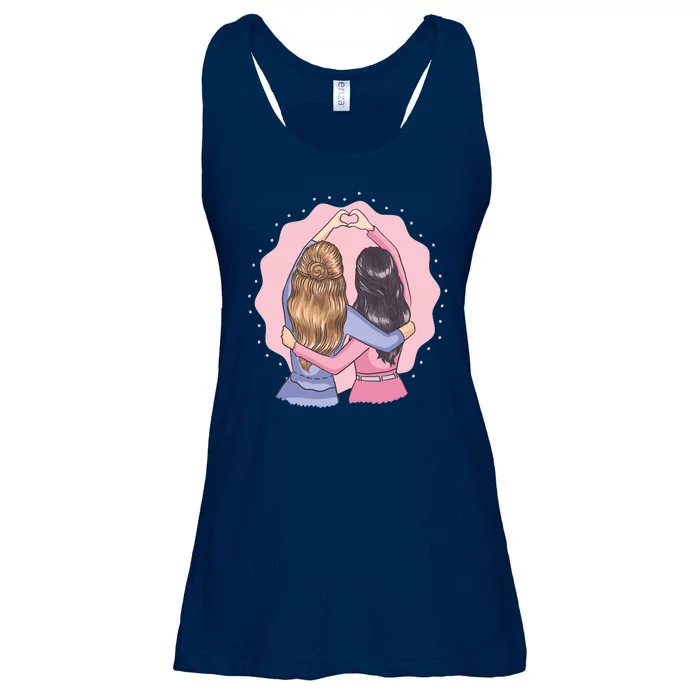 Best Friends Heart Ladies Essential Flowy Tank