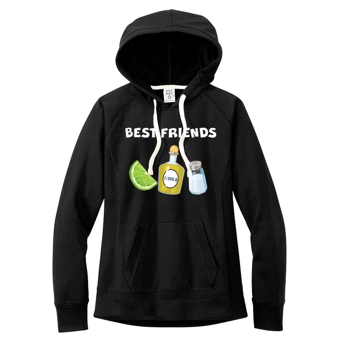 Best Friends Lime Tequila Salt Women's Fleece Hoodie