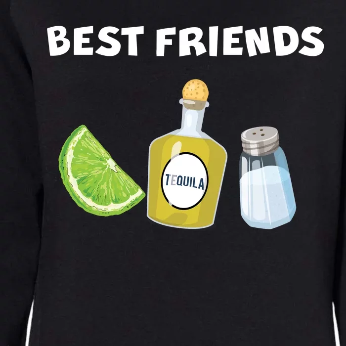 Best Friends Lime Tequila Salt Womens California Wash Sweatshirt