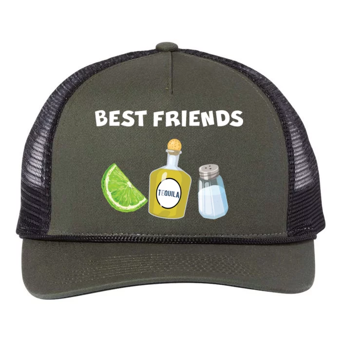 Best Friends Lime Tequila Salt Retro Rope Trucker Hat Cap