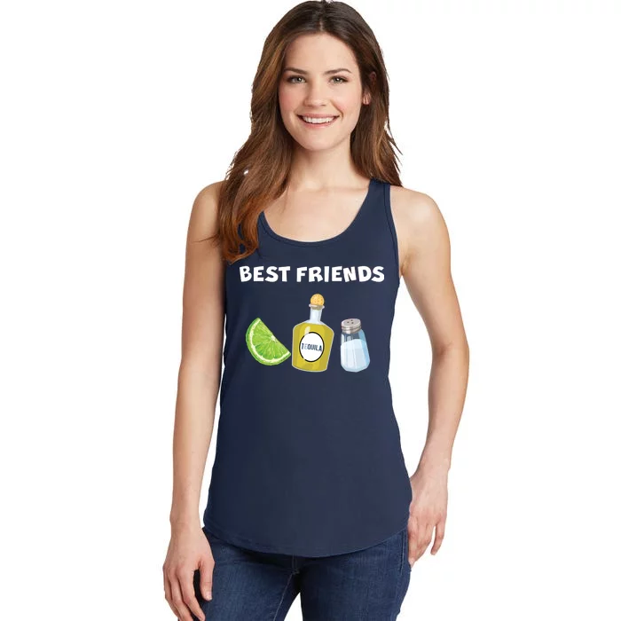 Best Friends Lime Tequila Salt Ladies Essential Tank