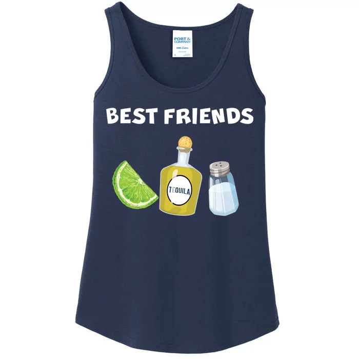 Best Friends Lime Tequila Salt Ladies Essential Tank