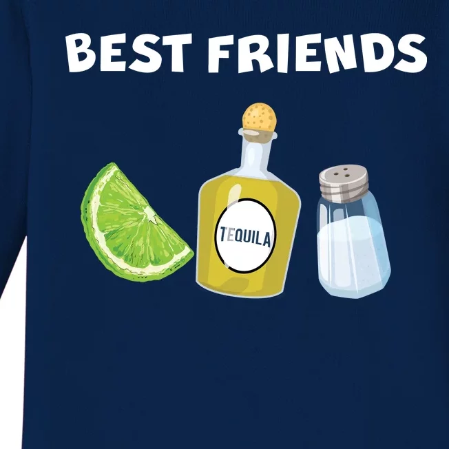 Best Friends Lime Tequila Salt Baby Long Sleeve Bodysuit