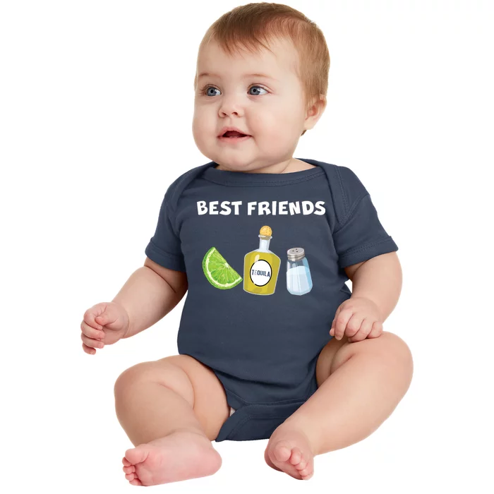 Best Friends Lime Tequila Salt Baby Bodysuit