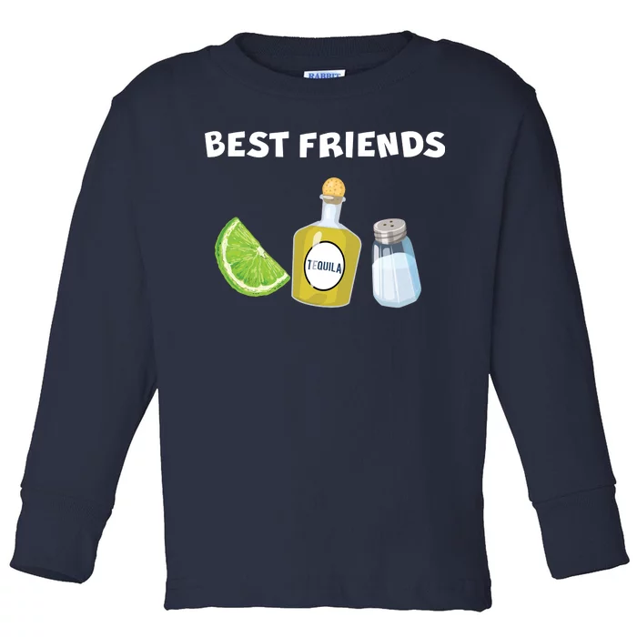 Best Friends Lime Tequila Salt Toddler Long Sleeve Shirt