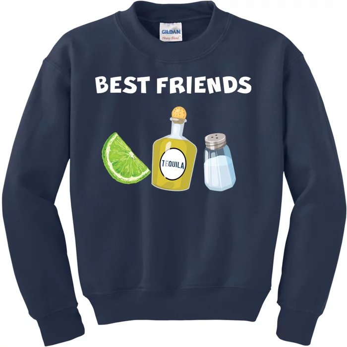 Best Friends Lime Tequila Salt Kids Sweatshirt