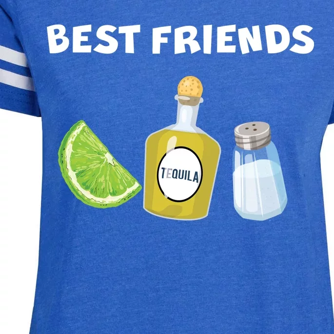 Best Friends Lime Tequila Salt Enza Ladies Jersey Football T-Shirt