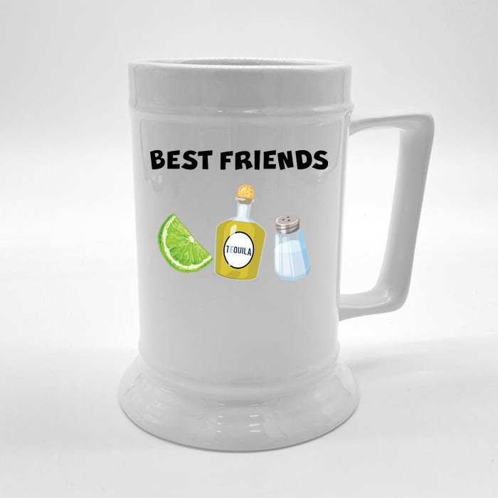 Best Friends Lime Tequila Salt Front & Back Beer Stein