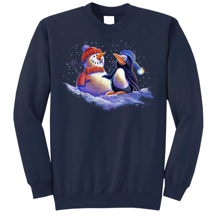 Best Friends Snowman and Penguin Tall Sweatshirt