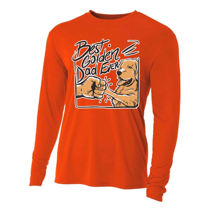 Best Golden Dad Ever Cooling Performance Long Sleeve Crew