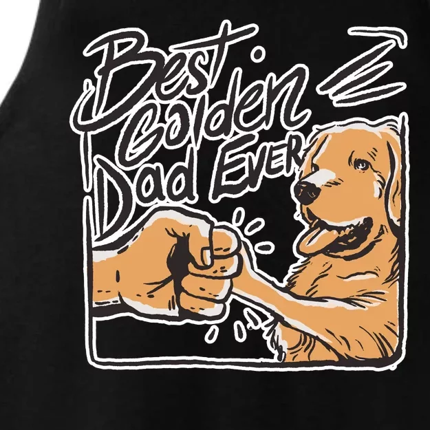 Best Golden Dad Ever Ladies Tri-Blend Wicking Tank