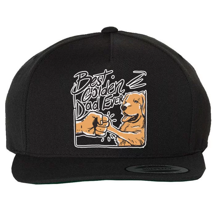 Best Golden Dad Ever Wool Snapback Cap