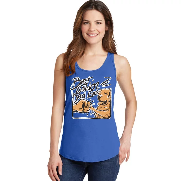 Best Golden Dad Ever Ladies Essential Tank