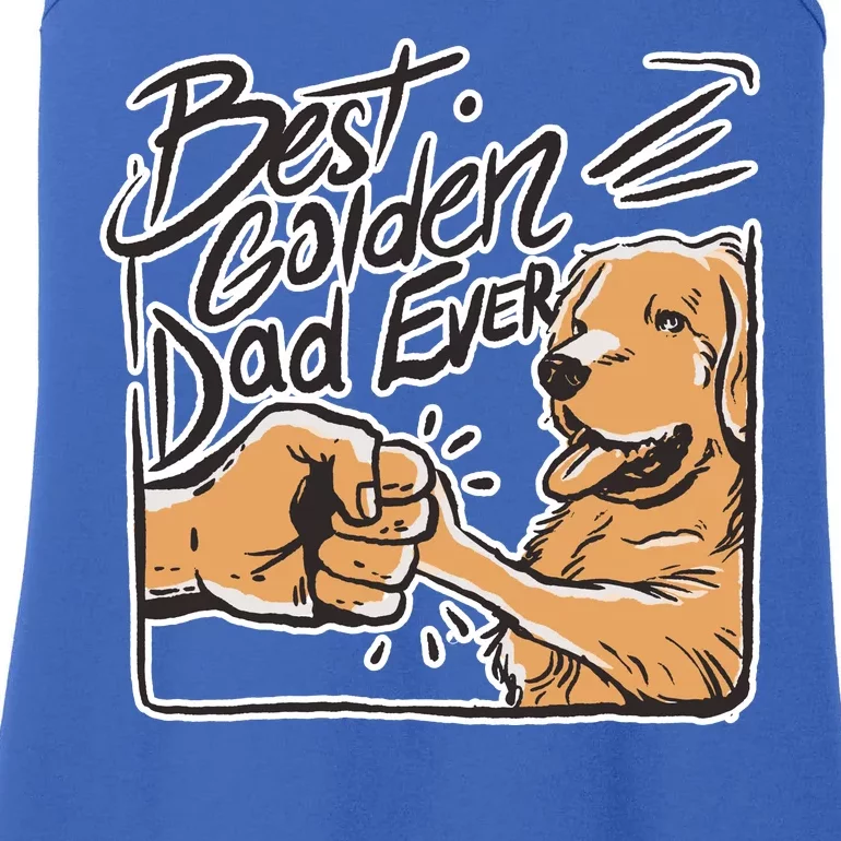 Best Golden Dad Ever Ladies Essential Tank