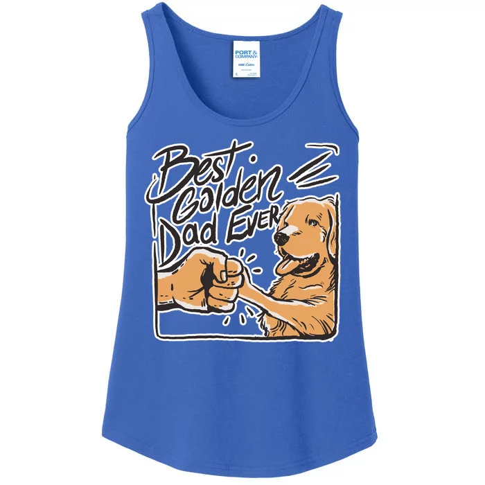 Best Golden Dad Ever Ladies Essential Tank