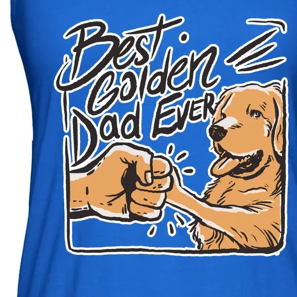 Best Golden Dad Ever Ladies Essential Flowy Tank