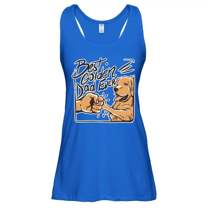 Best Golden Dad Ever Ladies Essential Flowy Tank