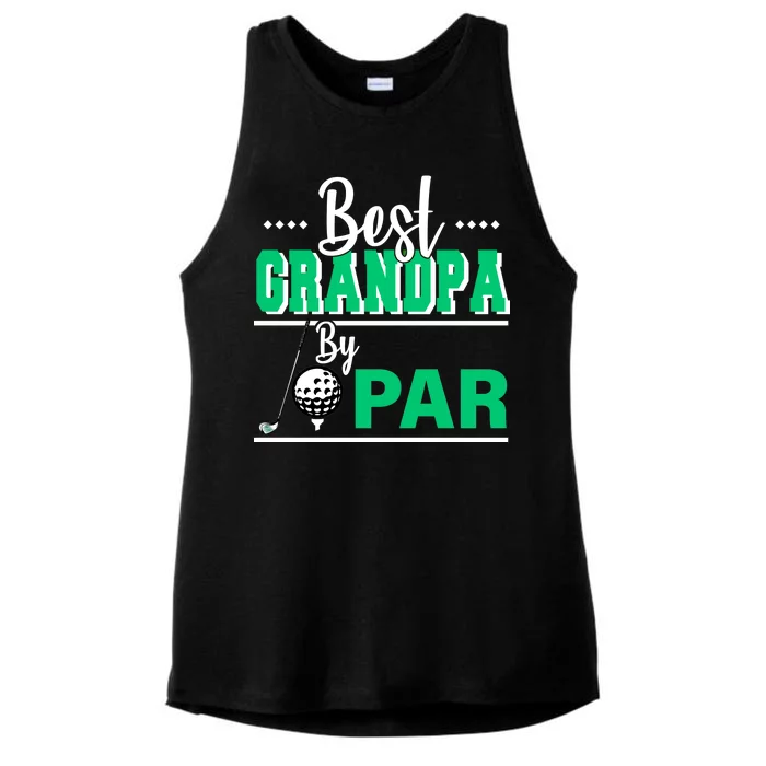 Best Grandpa By Par Ladies Tri-Blend Wicking Tank