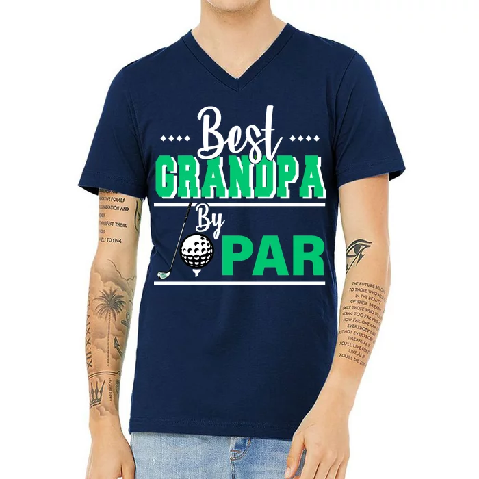 Best Grandpa By Par V-Neck T-Shirt