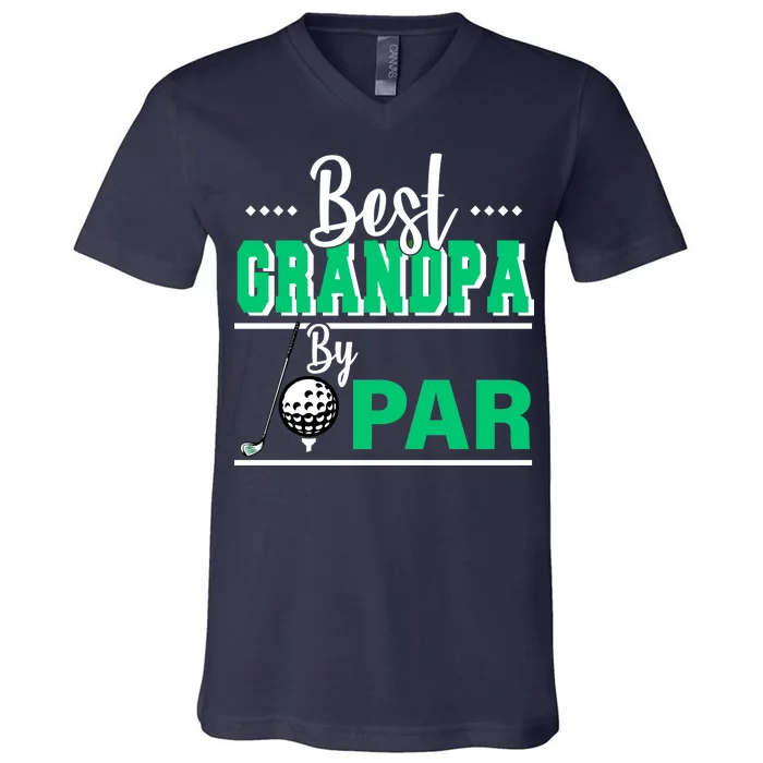 Best Grandpa By Par V-Neck T-Shirt