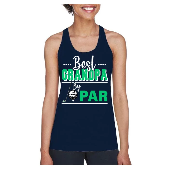 Best Grandpa By Par Women's Racerback Tank