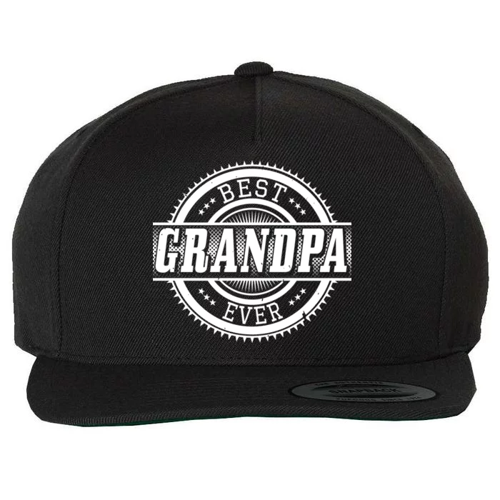 Best Grandpa Ever Wool Snapback Cap