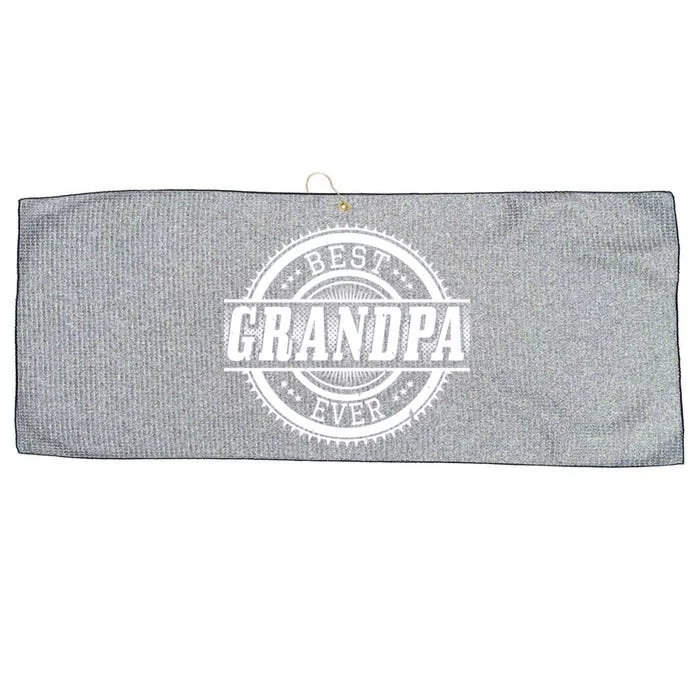 Best Grandpa Ever Large Microfiber Waffle Golf Towel