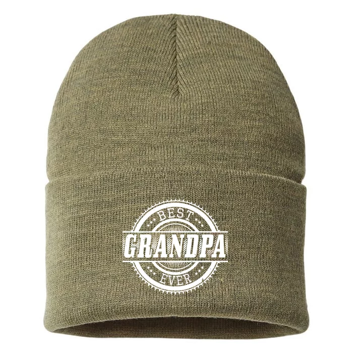 Best Grandpa Ever Sustainable Knit Beanie