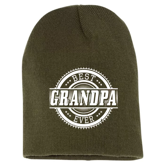 Best Grandpa Ever Short Acrylic Beanie