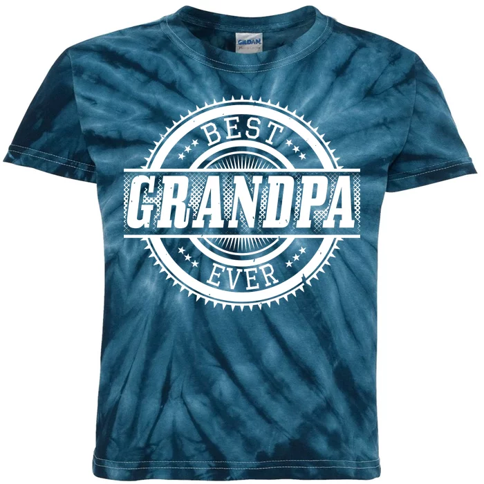 Best Grandpa Ever Kids Tie-Dye T-Shirt