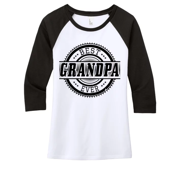 Best Grandpa Ever Women's Tri-Blend 3/4-Sleeve Raglan Shirt