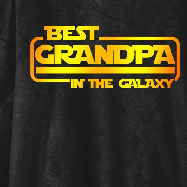 Best Grandpa In The Galaxy Funny Hooded Wearable Blanket